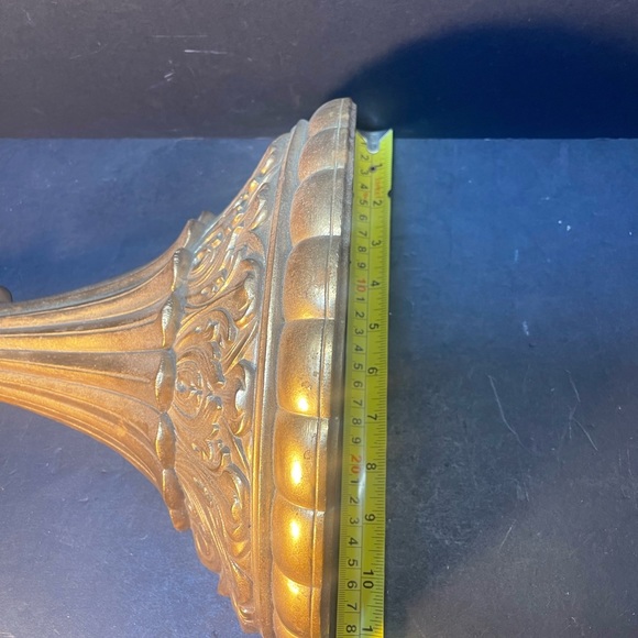 Vintage Burwood Wall Pocket Vase Gold Gilt Hollywood Regency MCM12-1/2” Tall - Picture 4 of 7